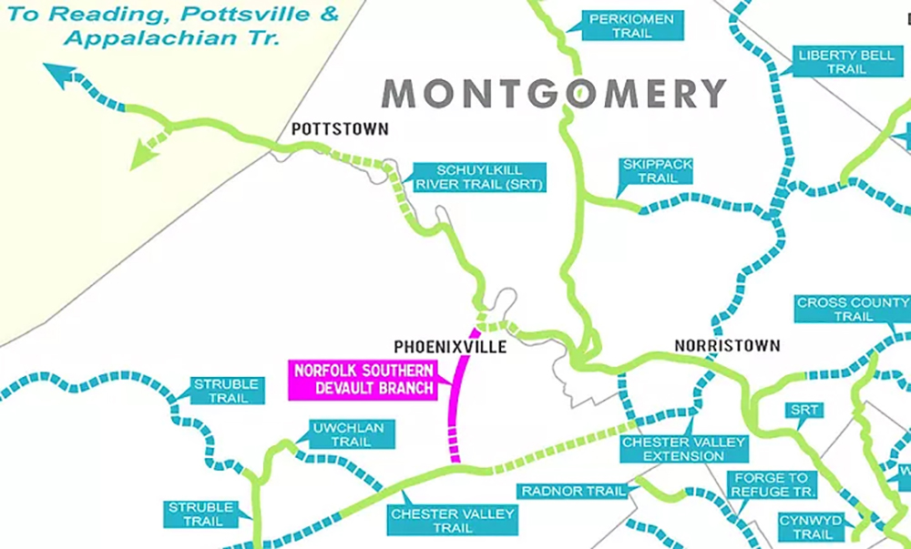 Chester County Devault Trail Route